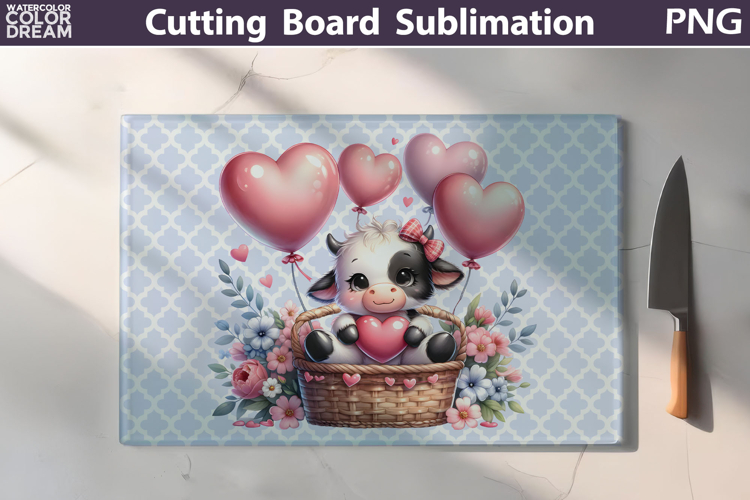 Highland Cow Cutting Board | Valentine Cutting Board