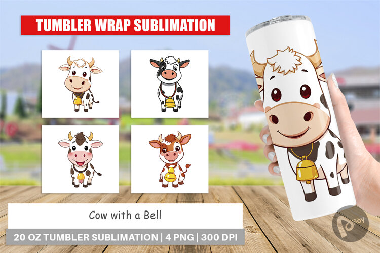 Tumbler Cow with Bell example image 1