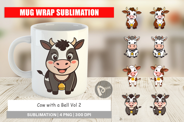 Mug Wrap Cow with Bell