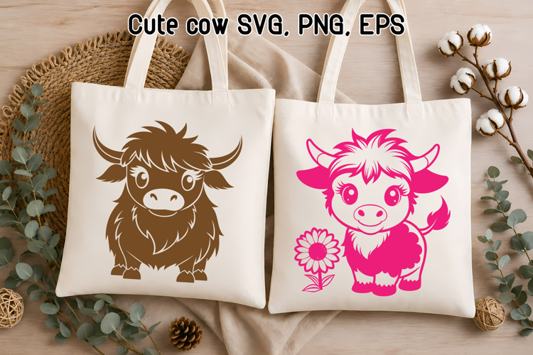 Cute cow SVG design | Farm animal SVG silhouette