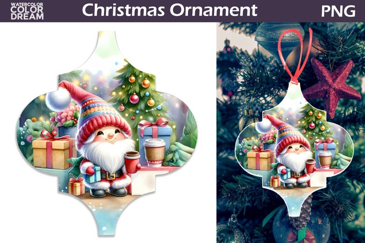 Cute Gnome Arabesque Ornament | Arabesque Christmas Ornament