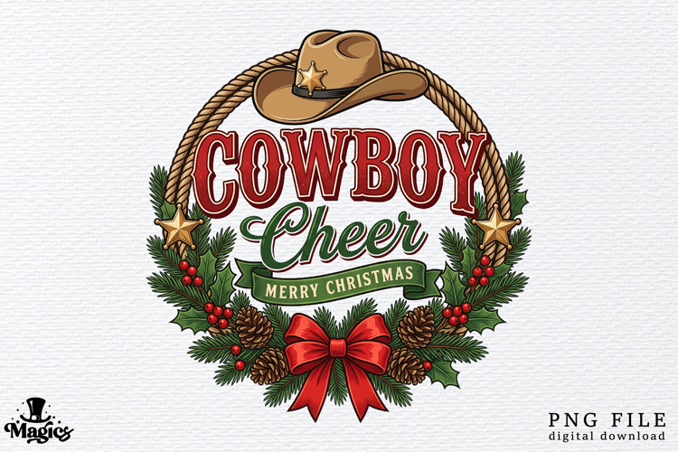 Cowboy Christmas Cheer PNG