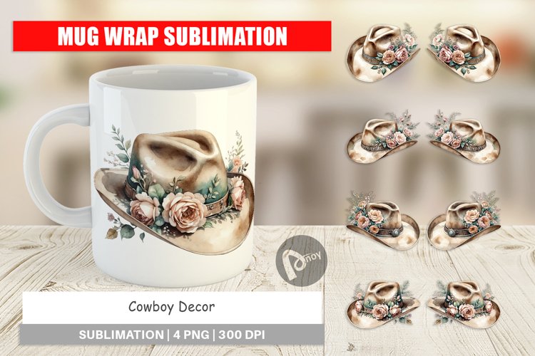 Mug Wrap Cowboy Decor example image 1