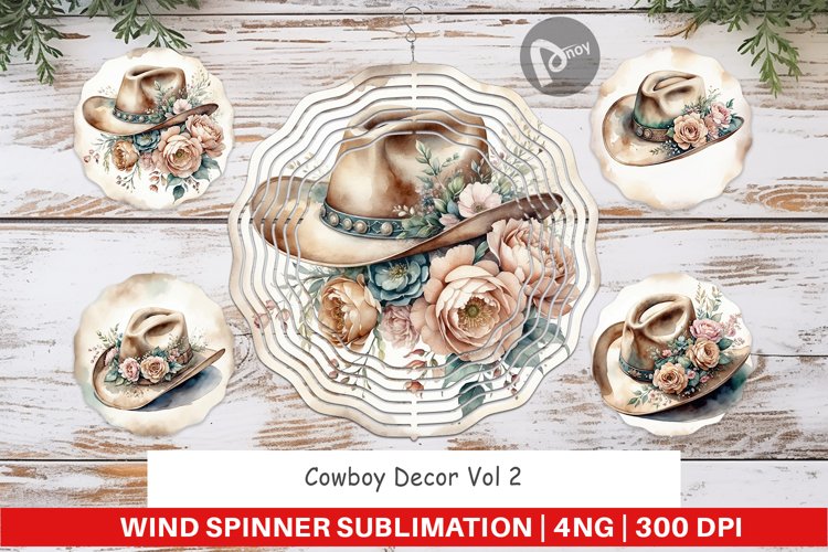 Wind Spinner Cowboy Decor