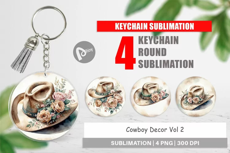Keychain Cowboy Decor
