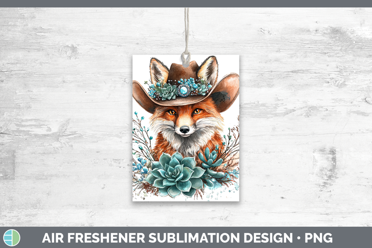 Cowboy Fox Air Freshener Sublimation Car Freshener Designs