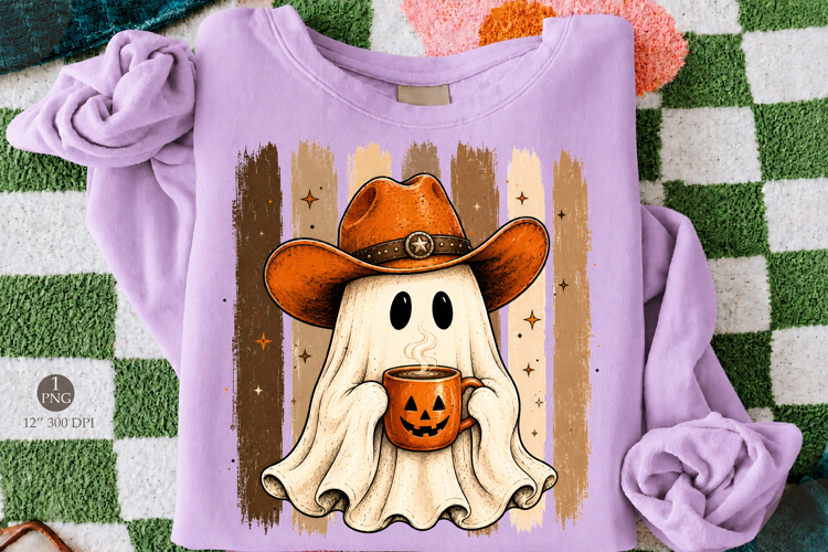Cowboy Ghost PNG,Western Halloween Spooky Season Sublimation