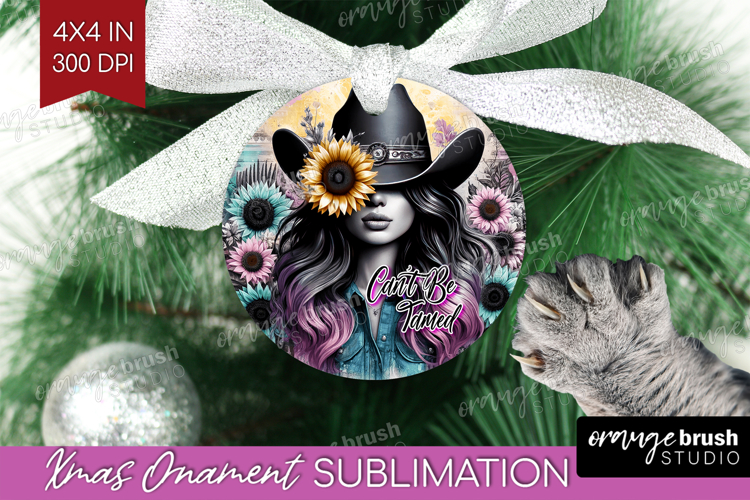 Cowgirl Ornament PNG - Country Girl PNG Sublimation