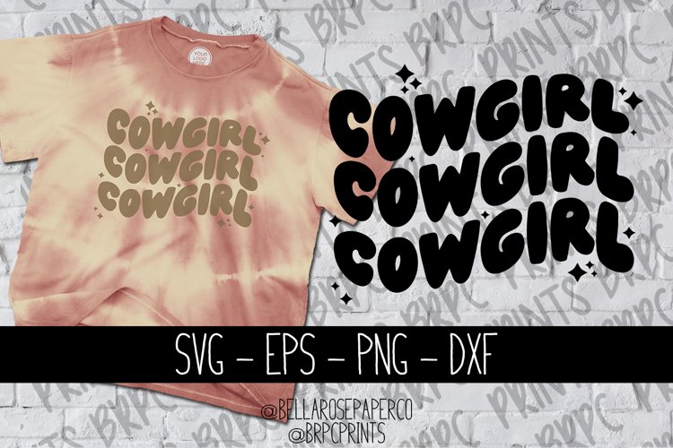 Cowgirl | Retro Wavey Text | Funny SVG