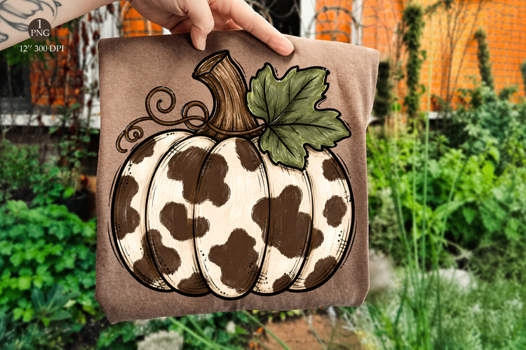 Cowhide Pumpkin Png, Pumpkin Sublimation
