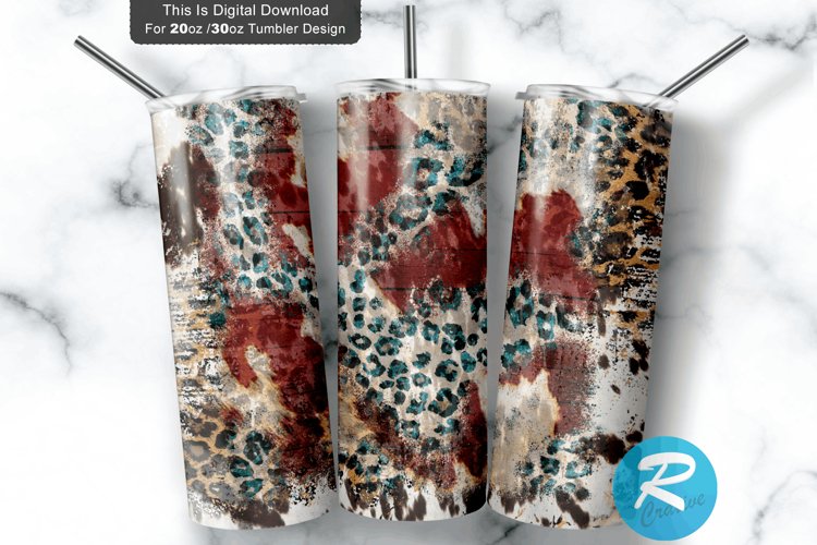 Cowhide Leopard 20oz/30oz Skinny Tumbler