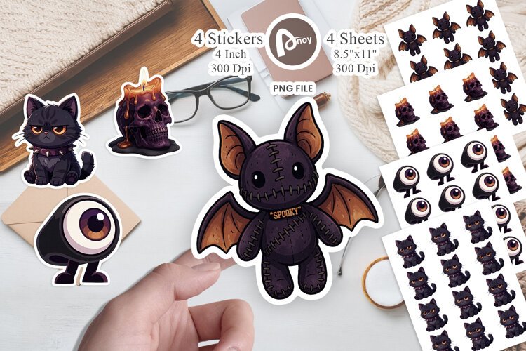 90s Mall Goth Plush Mascots Sticker example image 1
