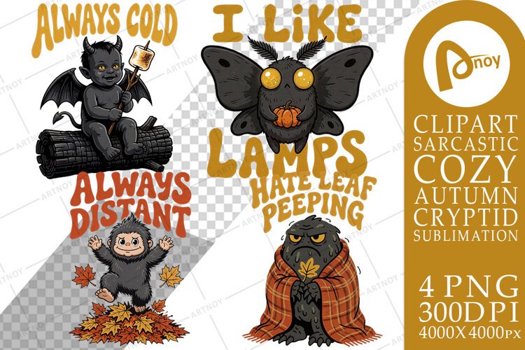 Autumn Bigfoot Sarcastic Sublimation example image 1