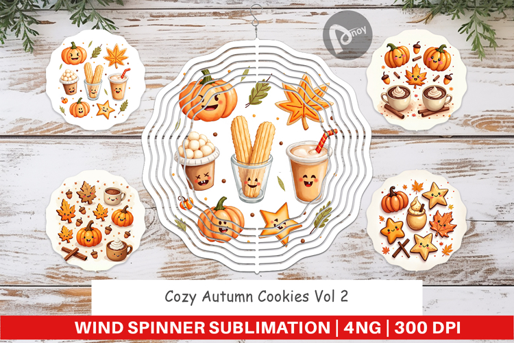 Cozy Autumn Cookies Wind Spinner