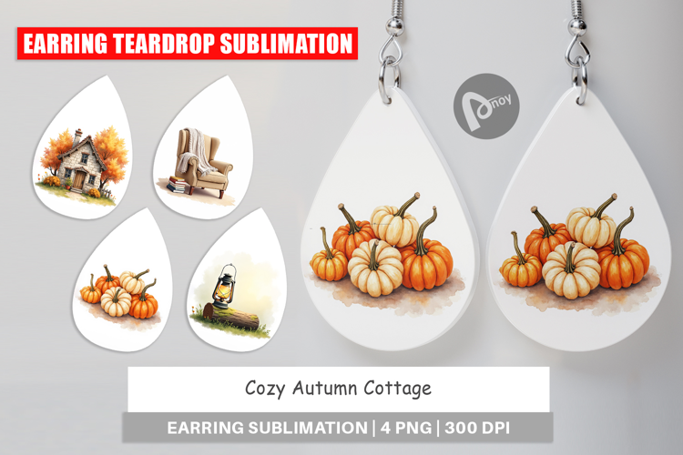 Cozy Autumn Cottage Earring