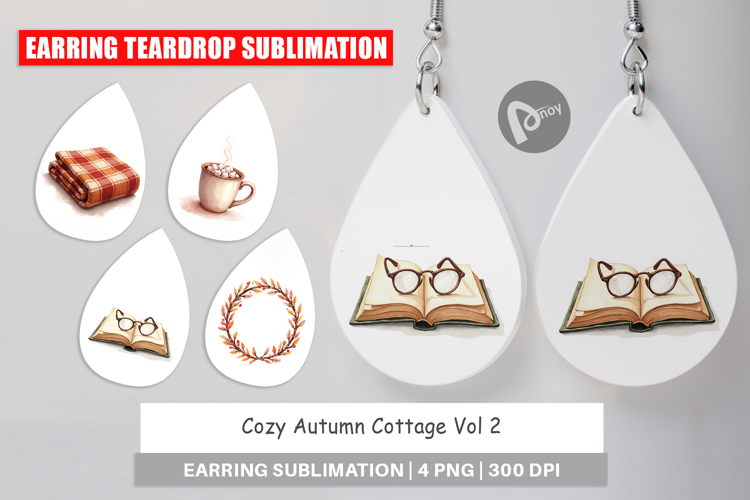 Cozy Autumn Cottage Earring