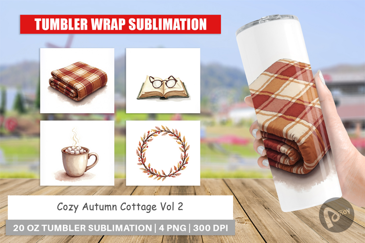 Cozy Autumn Cottage Tumbler
