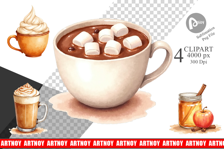 Latte Clipart Image 17