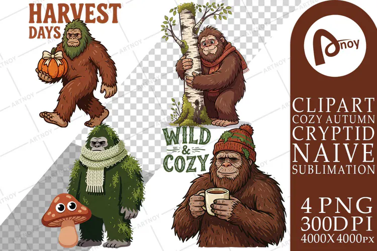 Autumn Flannel Bigfoot Sublimation