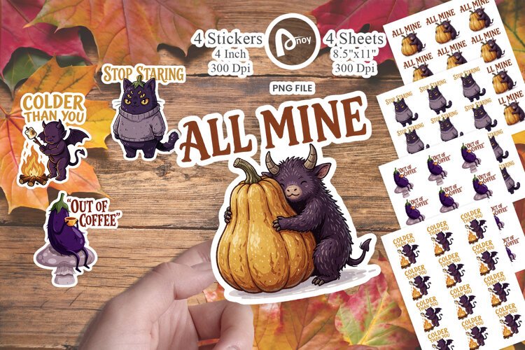 Autumn Night Sarcastic Cryptids Sticker example image 1