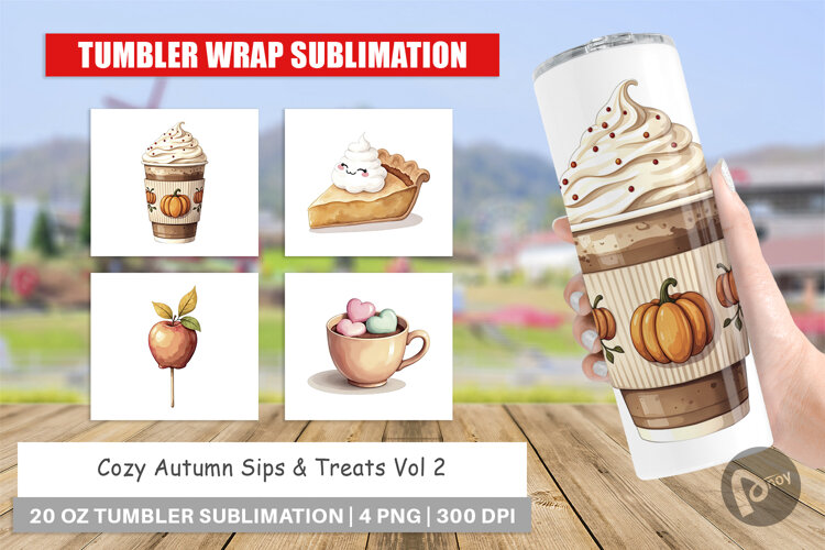Tumbler Cozy Autumn Treats example image 1