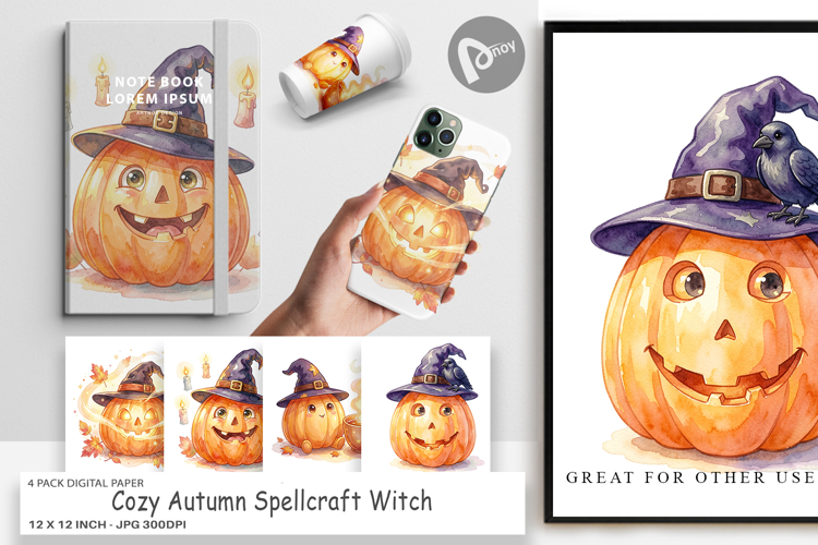 Autumn Spellcraft Witch Digital Paper