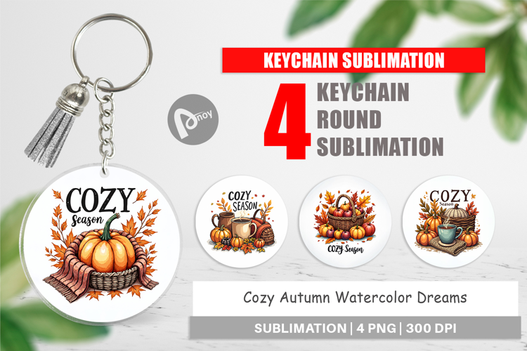 Cozy Autumn Dreams Keychain