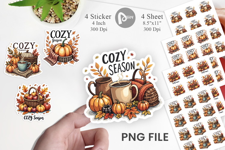 Cozy Autumn Dreams Sticker