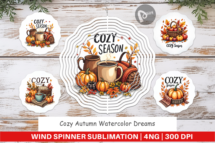 Cozy Autumn Dreams Wind Spinner