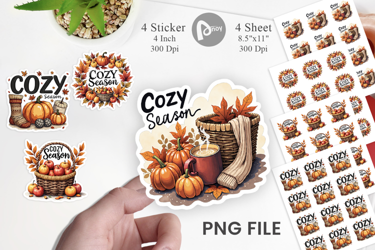 Cozy Autumn Dreams Sticker