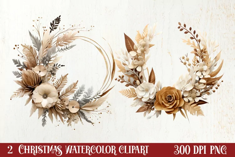 Cozy Boho Christmas Sublimation Clipart, Christmas PNG