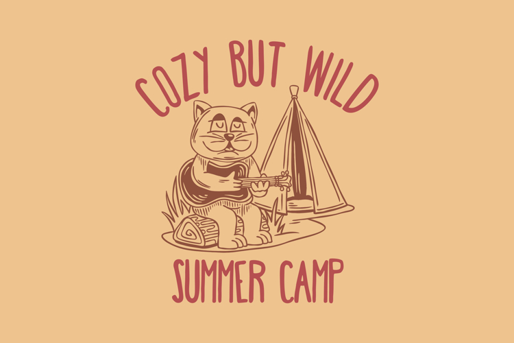 Cozy but Wild Summer Camping T-shirt Design