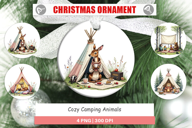 Ornament Camping Cozy Animals example image 1