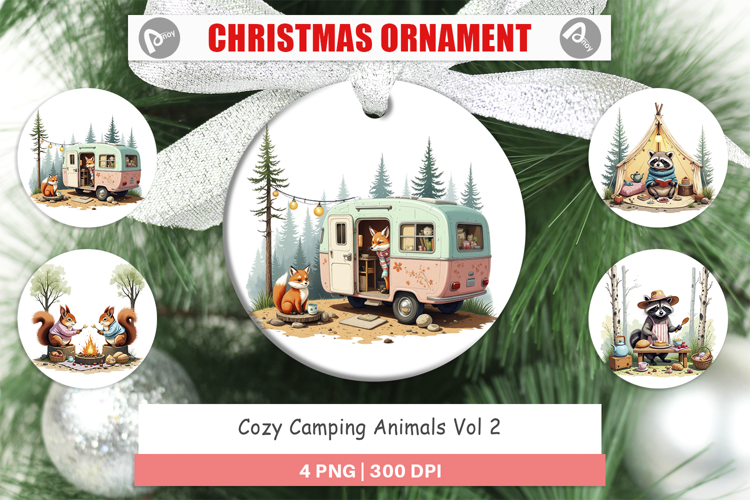 Ornament Camping Cozy Animals