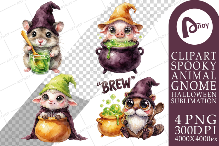 Cauldron Animal Gnomes Sublimation