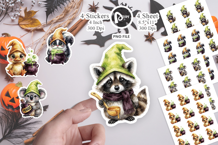 Cauldron Animal Gnomes Sticker