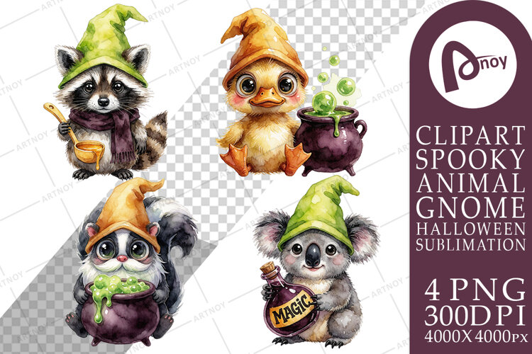 Cauldron Animal Gnomes Sublimation example image 1