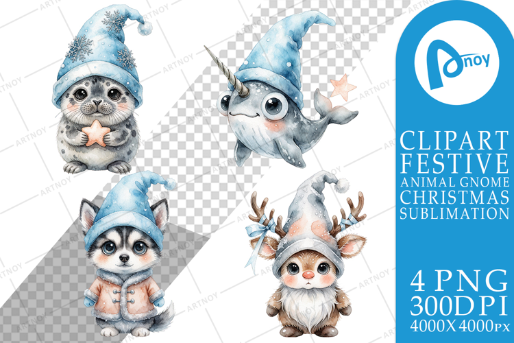 Chilly Arctic Animal Gnomes Sublimation