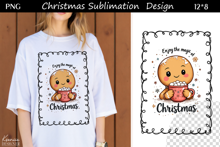 Trendy Christmas Quotes T Shirt Sublimation|Gingerbread
