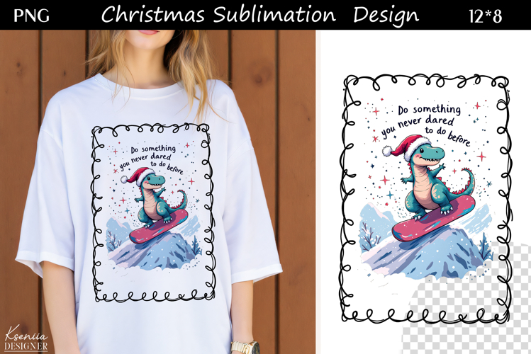 Trendy Christmas Quotes T Shirt Sublimation|Dinosaur|T Rex