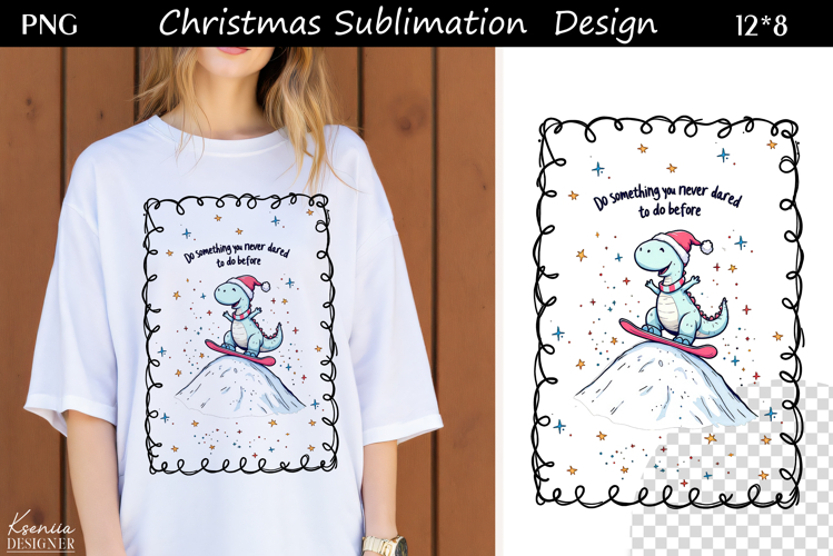 Trendy Christmas Quotes T Shirt Sublimation|Dinosaur|T Rex