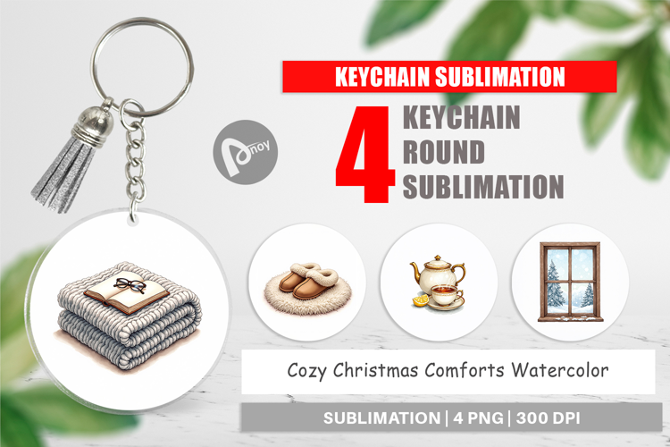 Cozy Christmas Comforts Keychain