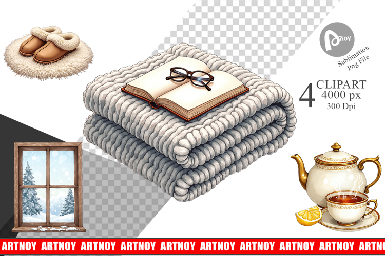 Cozy Christmas Comforts Clipart