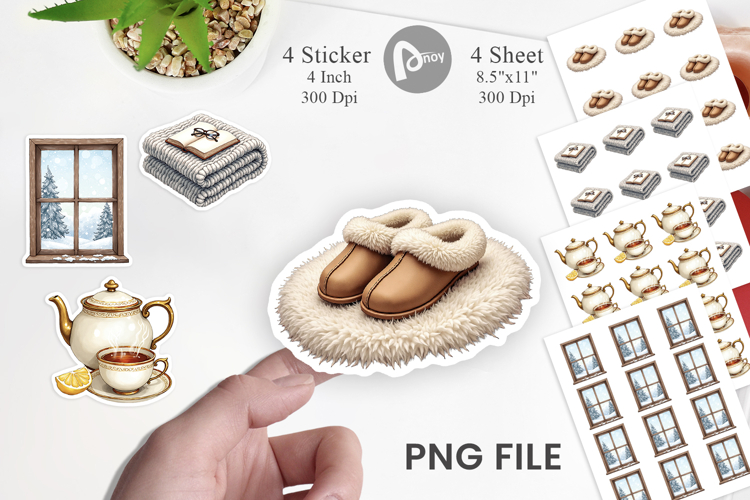 Cozy Christmas Comforts Sticker