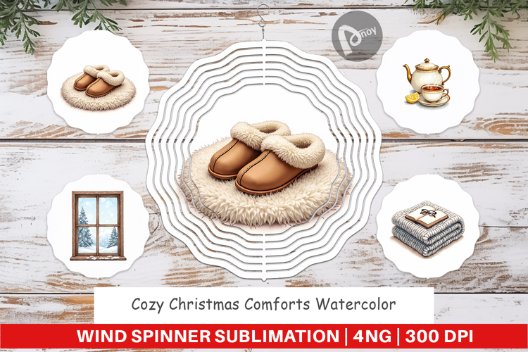 Cozy Christmas Comforts Wind Spinner