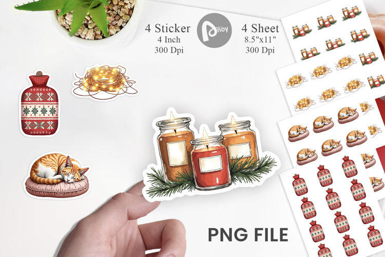 Cozy Christmas Comforts Sticker
