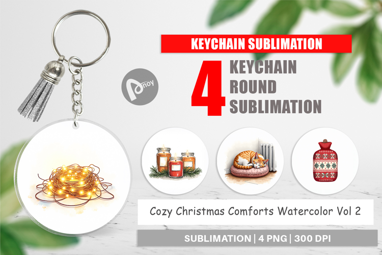 Cozy Christmas Comforts Keychain
