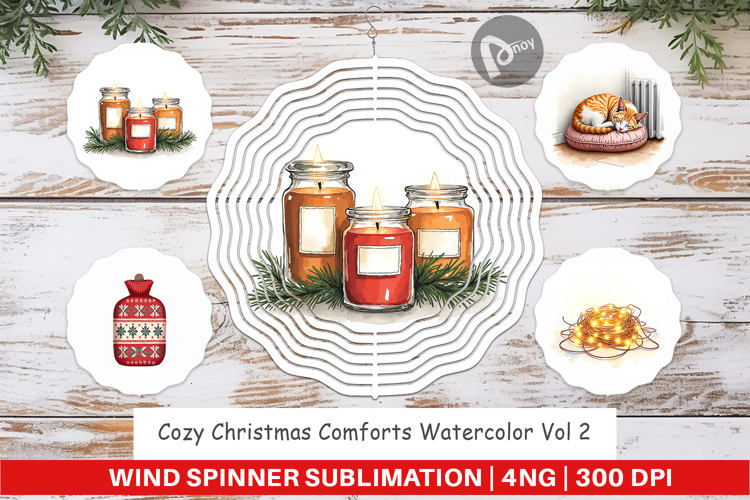 Cozy Christmas Comforts Wind Spinner