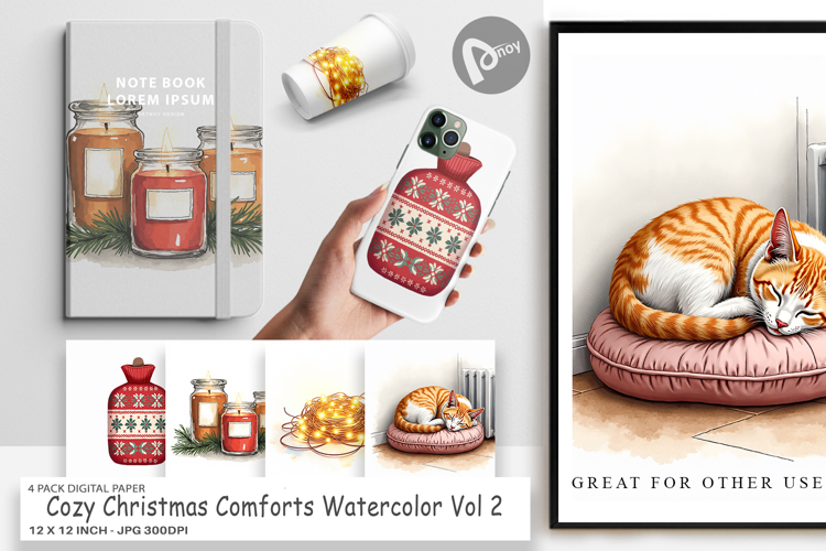 Cozy Christmas Comforts Digital Paper
