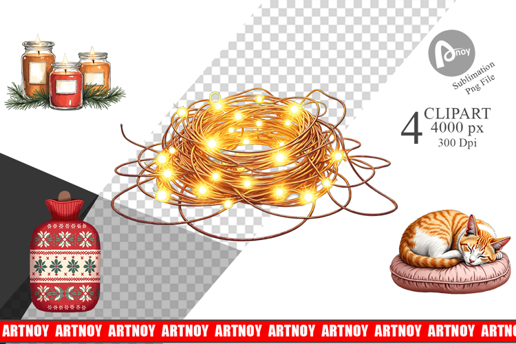 Cozy Christmas Comforts Clipart